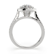 Isadora Heart Cut Halo Pave Engagement Ring Setting - Nivetta